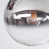 Chehalis ceiling light, globe light clear, Smoke-coloured, 5-light sources