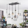 Koyoto hanging light, globe light, pendant light Amber, clear, Smoke-coloured, 6-light sources