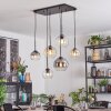 Koyoto hanging light, globe light, pendant light Amber, clear, Smoke-coloured, 6-light sources