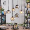 Koyoto hanging light, globe light, pendant light Amber, clear, Smoke-coloured, 6-light sources