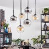 Koyoto hanging light, globe light, pendant light Amber, clear, Smoke-coloured, 6-light sources