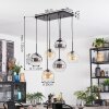 Koyoto hanging light, globe light, pendant light Amber, clear, Smoke-coloured, 6-light sources