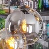 Koyoto hanging light, globe light, pendant light Amber, clear, Smoke-coloured, 6-light sources