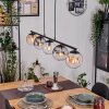 Gastor hanging light, globe light, pendant light Amber, clear, Smoke-coloured, 5-light sources