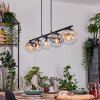Gastor hanging light, globe light, pendant light Amber, clear, Smoke-coloured, 5-light sources