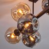 Ripoll ceiling light, globe light Amber, Smoke-coloured, 8-light sources