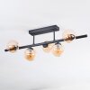 Chehalis ceiling light, globe light Amber, 5-light sources
