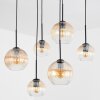 Koyoto hanging light, globe light, pendant light Amber, clear, 6-light sources