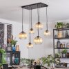 Koyoto hanging light, globe light, pendant light Amber, clear, 6-light sources
