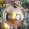 Koyoto hanging light, globe light, pendant light Amber, blue, chrome, green, Smoke-coloured, 6-light sources