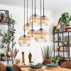 Koyoto hanging light, globe light, pendant light Amber, clear, 6-light sources