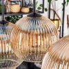 Koyoto hanging light, globe light, pendant light Amber, clear, 6-light sources