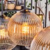 Koyoto hanging light, globe light, pendant light Amber, clear, 6-light sources