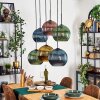 Koyoto hanging light, globe light, pendant light blue, gold, green, coppery, 6-light sources