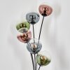 Gastor floor lamp blue, green, clear, coppery, 6-light sources