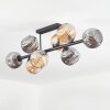 Ripoll ceiling light, globe light Amber, Smoke-coloured, 8-light sources