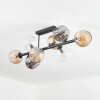Ripoll ceiling light, globe light Amber, clear, Smoke-coloured, 8-light sources
