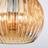 Ripoll ceiling light, globe light Amber, Smoke-coloured, 5-light sources
