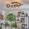 Ripoll ceiling light, globe light clear, Smoke-coloured, 5-light sources