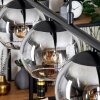 Koyoto hanging light, globe light, pendant light clear, Smoke-coloured, 5-light sources
