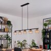 Koyoto hanging light, globe light, pendant light Amber, clear, 5-light sources