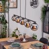 Gastor hanging light, globe light, pendant light chrome, Smoke-coloured, 5-light sources