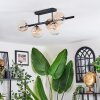 Chehalis ceiling light, globe light Amber, clear, 5-light sources