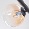 Chehalis ceiling light, globe light Amber, clear, 5-light sources