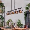 Ripoll hanging light, globe light, pendant light chrome, Smoke-coloured, 5-light sources