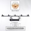 Ripoll hanging light, globe light, pendant light Amber, clear, 5-light sources