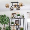 Ripoll ceiling light, globe light Amber, Smoke-coloured, 5-light sources