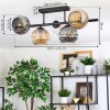 Ripoll ceiling light, globe light Amber, clear, Smoke-coloured, 5-light sources