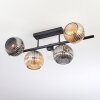 Ripoll ceiling light, globe light Amber, clear, Smoke-coloured, 5-light sources