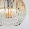 Ripoll ceiling light, globe light Amber, clear, Smoke-coloured, 5-light sources