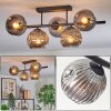 Ripoll ceiling light, globe light Smoke-coloured, 5-light sources