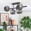 Ripoll ceiling light, globe light Smoke-coloured, 5-light sources