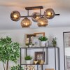 Ripoll ceiling light, globe light Smoke-coloured, 5-light sources