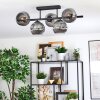 Ripoll ceiling light, globe light Smoke-coloured, 5-light sources