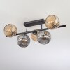 Ripoll ceiling light, globe light Amber, Smoke-coloured, 5-light sources