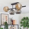 Ripoll ceiling light, globe light Amber, Smoke-coloured, 5-light sources