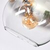 Koyoto ceiling light, globe light gold, black, 10-light sources