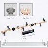Koyoto ceiling light, globe light gold, black, 10-light sources
