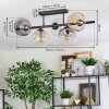 Ripoll ceiling light, globe light Amber, clear, Smoke-coloured, 5-light sources