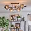 Ripoll ceiling light, globe light clear, Smoke-coloured, 5-light sources