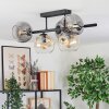 Ripoll ceiling light, globe light Amber, clear, Smoke-coloured, 5-light sources