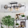 Ripoll ceiling light, globe light Amber, clear, Smoke-coloured, 5-light sources