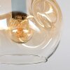 Ripoll ceiling light, globe light Amber, clear, Smoke-coloured, 5-light sources