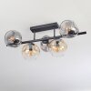 Ripoll ceiling light, globe light Amber, clear, Smoke-coloured, 5-light sources