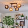 Koyoto ceiling light, globe light Amber, clear, Smoke-coloured, 5-light sources