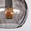 Koyoto ceiling light, globe light Amber, clear, Smoke-coloured, 5-light sources